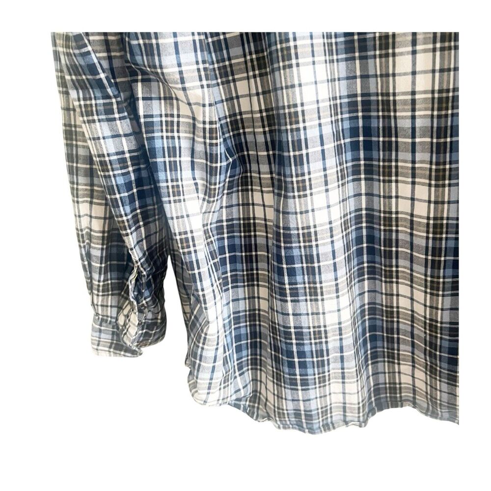 Carthartt Men’s Plaid Flannel Size XL Blue Black White Cotton Long Sleeve - Picture 5 of 11